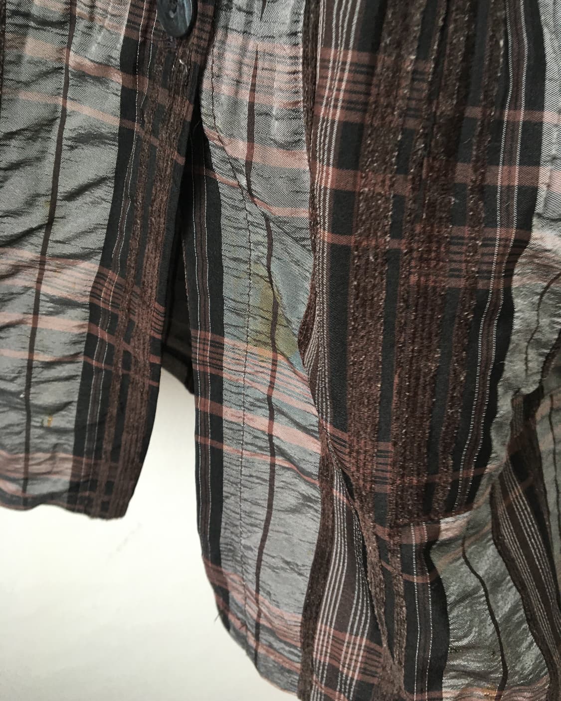 Check pattern pleats blouse 상품이미지4