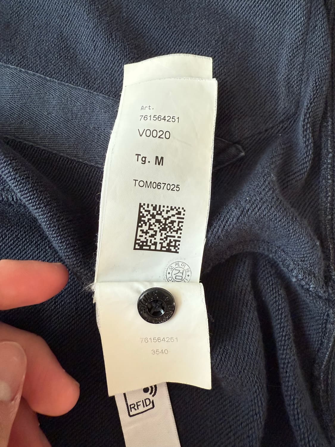 스톤아일랜드 22ss 후드집업 M 네이비블루 상품이미지6