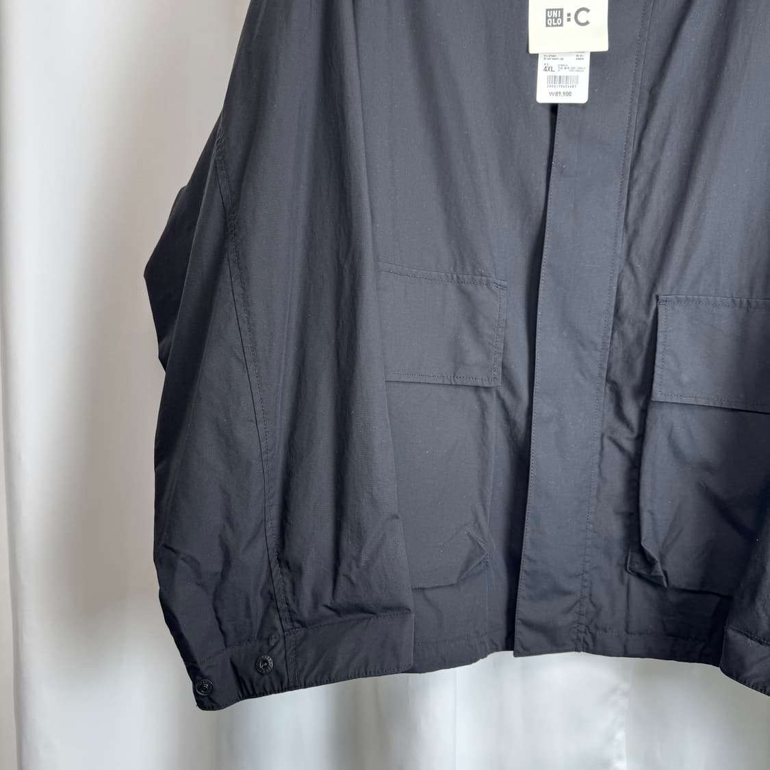 유니클로 C 코튼 쇼트 블루종 자켓 블랙 4XL 상품이미지5