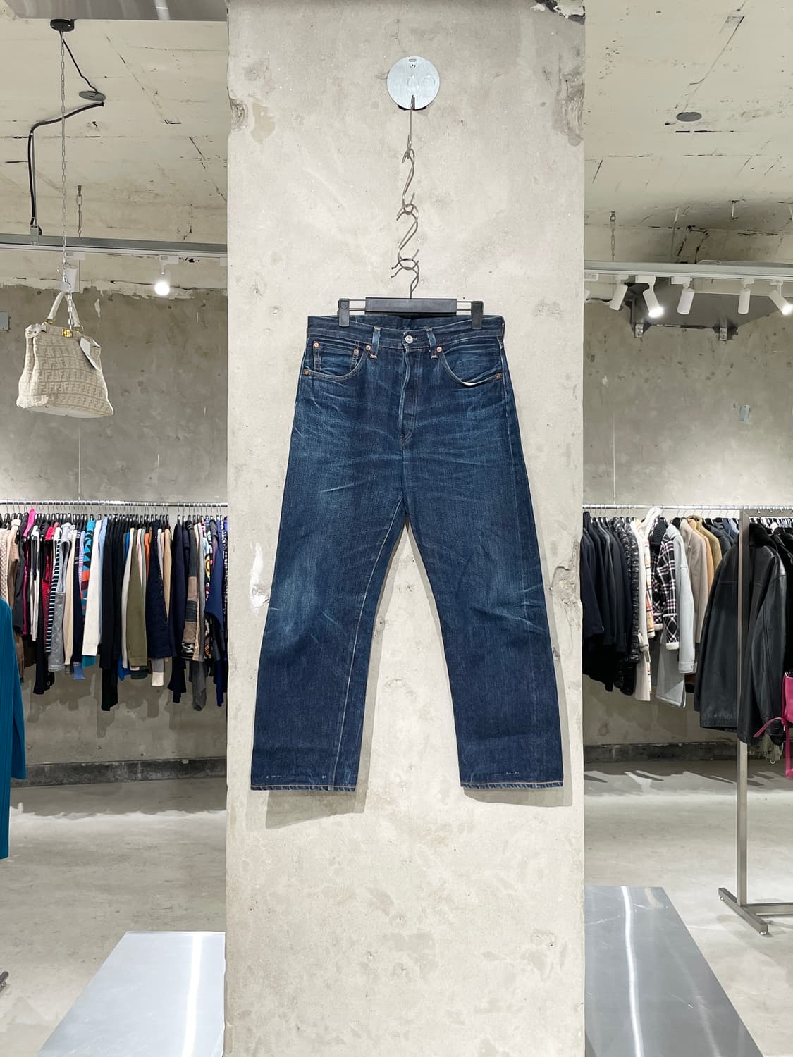 리바이스 501XX 진청 빅E 셀비지 버튼 플라이 워싱 데님 팬츠 상품이미지1