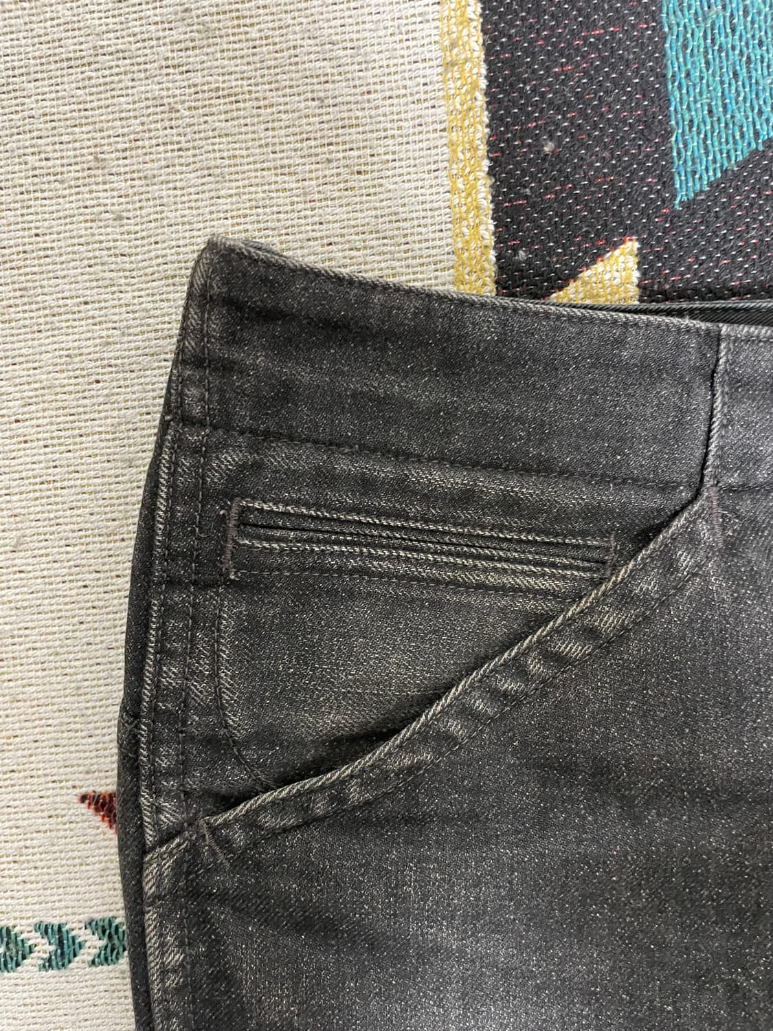 RRL 블랙 워크 스트레이트 레그 진(32x32) 상품이미지2