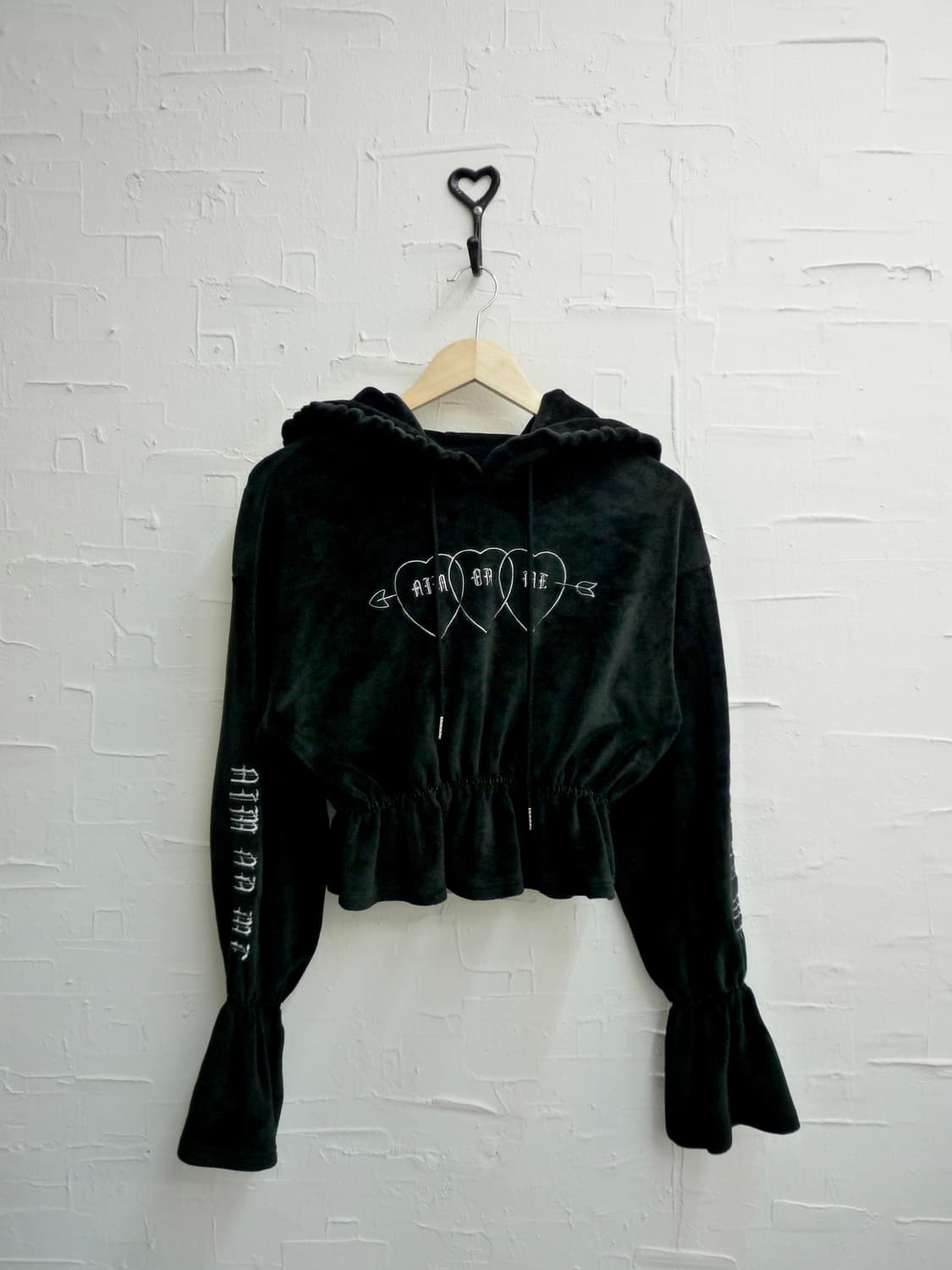 velvet cropped hoodi 상품이미지5
