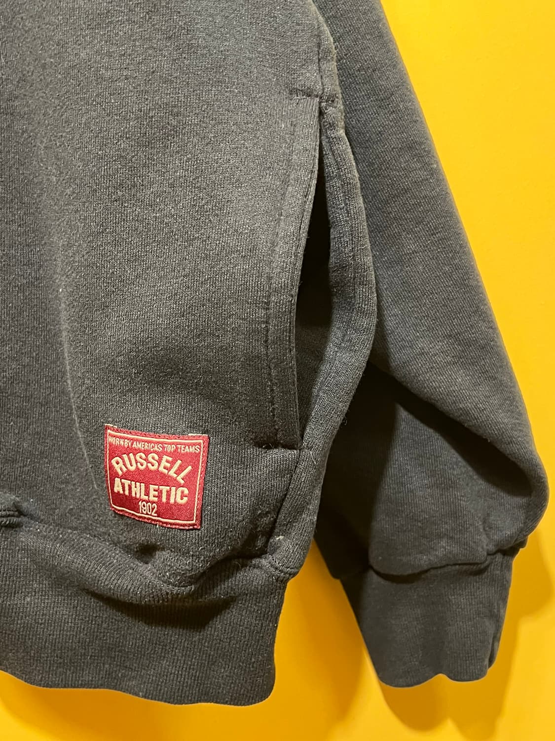 90s [L] USA 러셀 풀 집업 자켓 블랙 상품이미지8