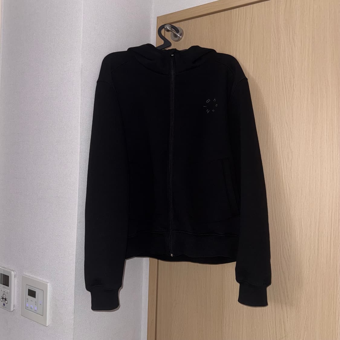 오헤시오 도트 후드집업 블랙 DOT HOODED ZIP-UP BLACK 상품이미지2