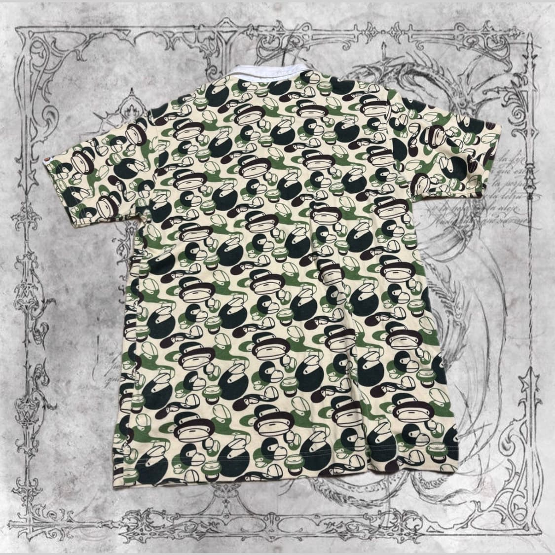 BAPE 베이프 베이비마일로 카모 반팔 럭비티 상품이미지2