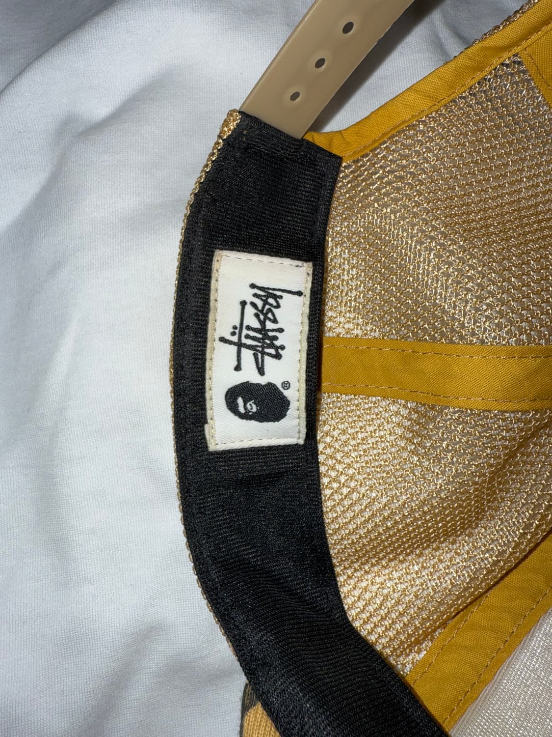 베이프 스투시 옐로우 카모 캡 상품이미지3