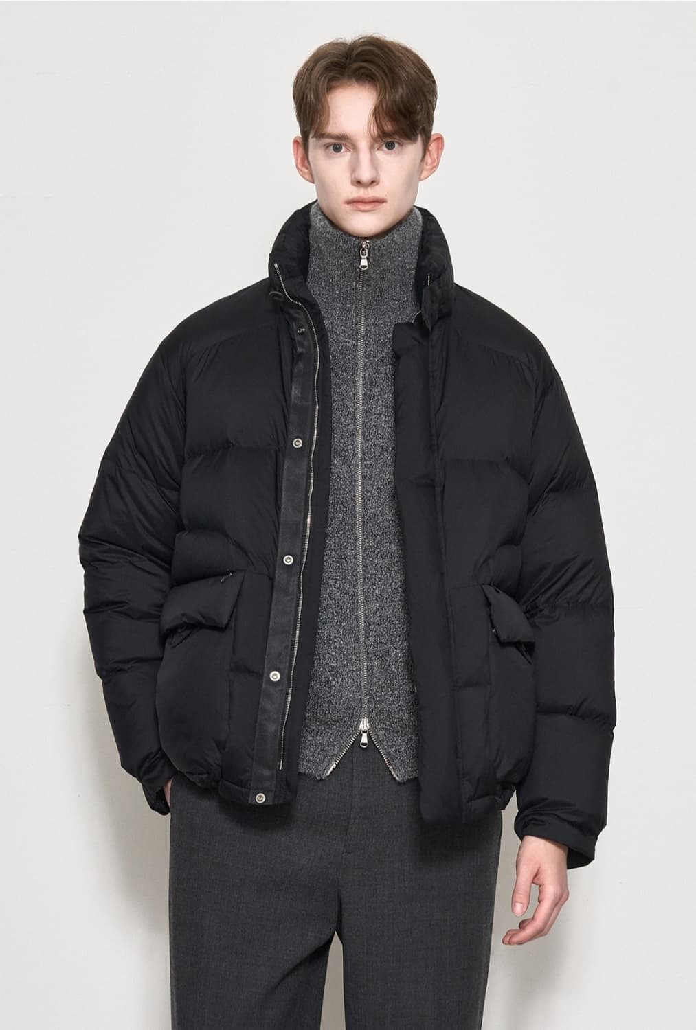 [정품] 타임옴므 25년 신상 블랙 구스다운 패딩 105 size 상품이미지8