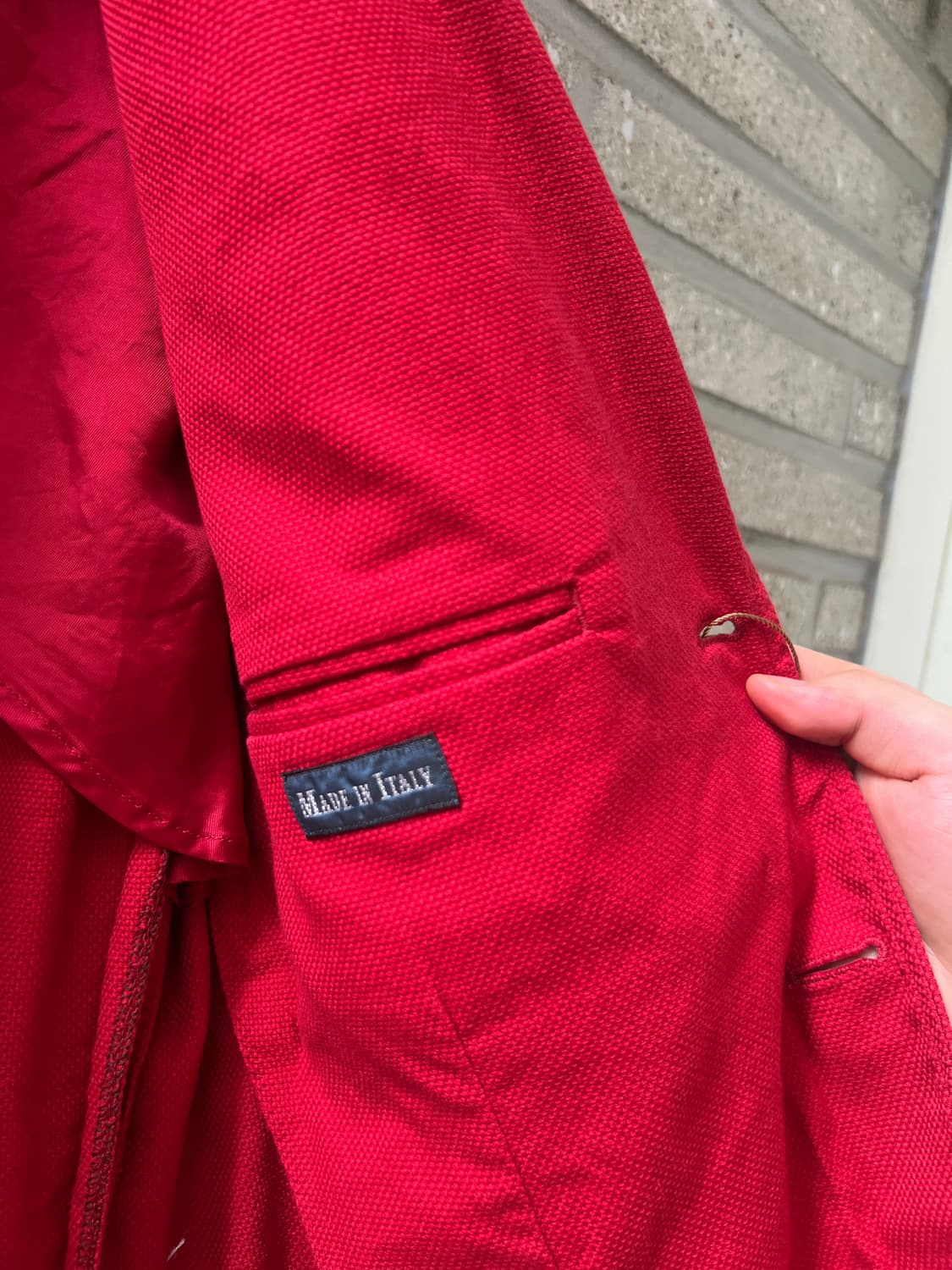 [M]폴로 랄프로렌 Made in Italy 레드 코튼 블레이저 상품이미지7