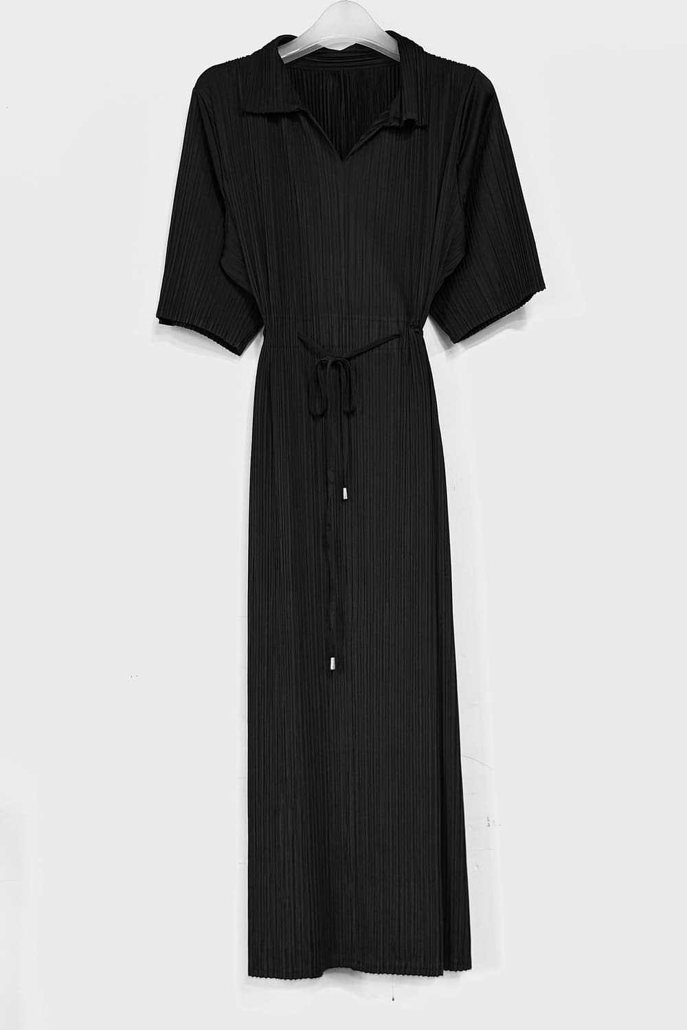 에바큐브 evercube 플리츠 카라 원피스 상품이미지1