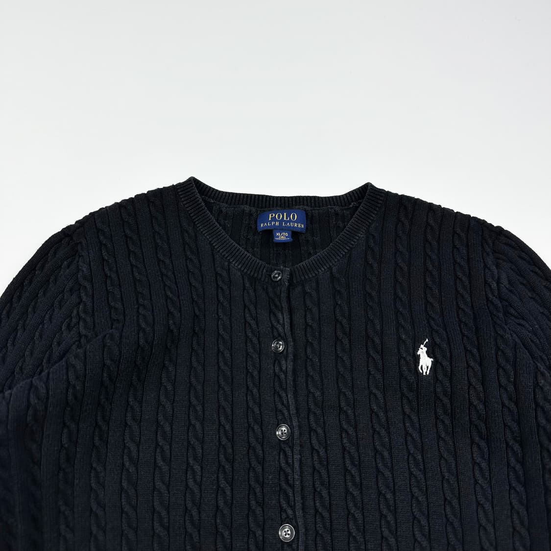 폴로 랄프로렌 포니 걸즈 블랙 가디건 (실측 XS 여성추천) 상품이미지1