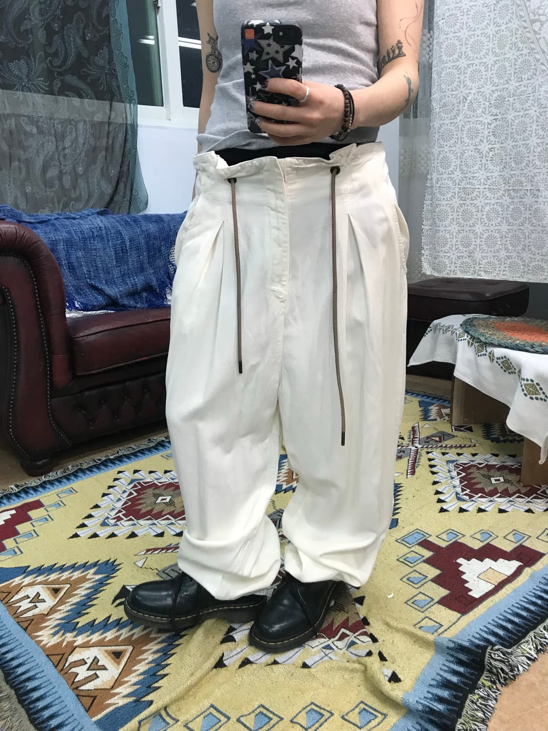 자라 핀턱 밴딩 린넨 팬츠 (Z1002) 상품이미지1