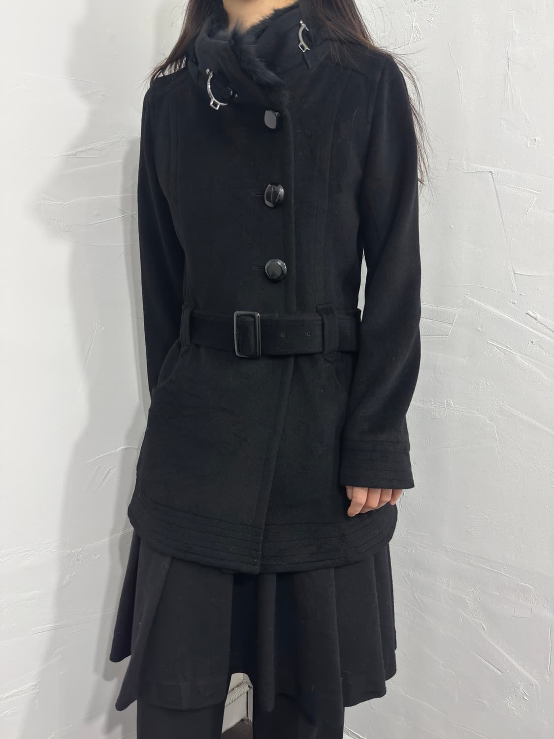 peyton place hood fur detail coat 상품이미지3