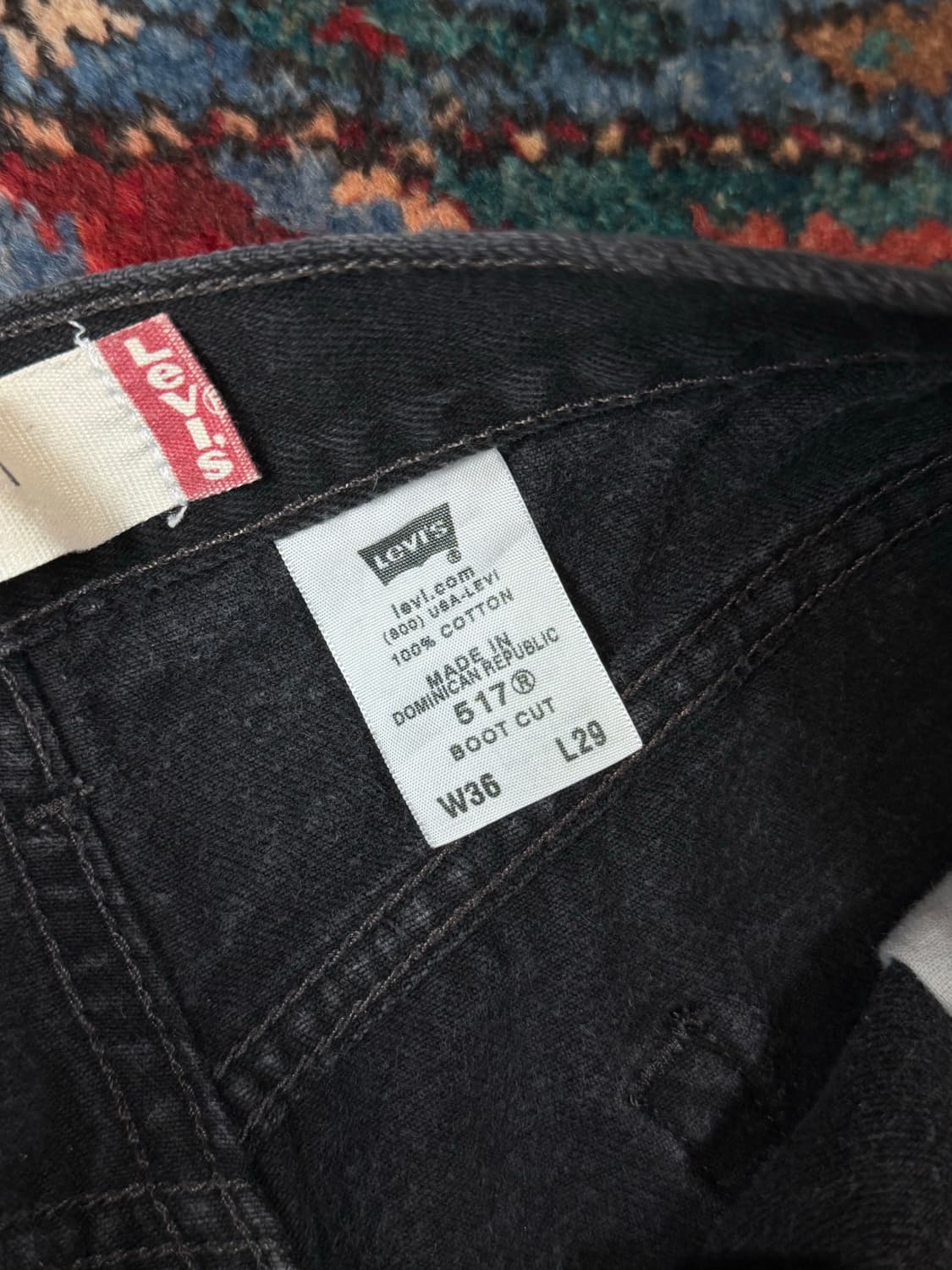 00's 빈티지 리바이스 517 블랙 부츠컷 플레어진 상품이미지10