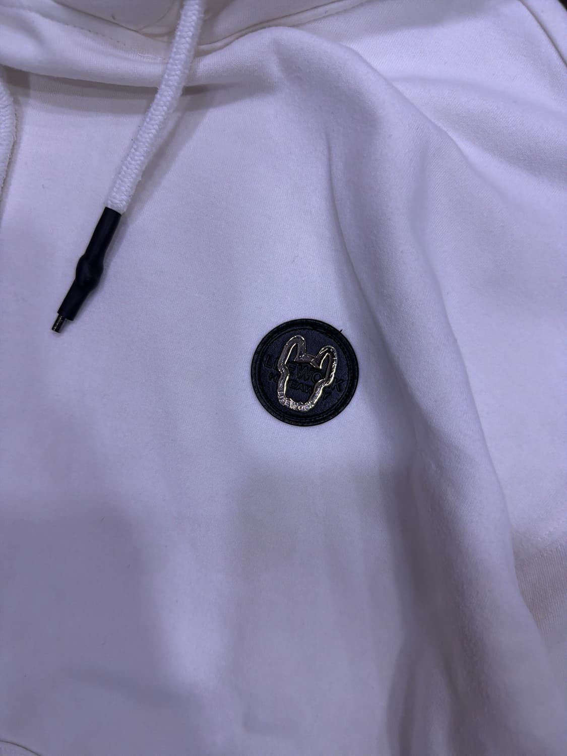 라이프워크 라독 은장 로고 화이트 후디 후드티 M 상품이미지5