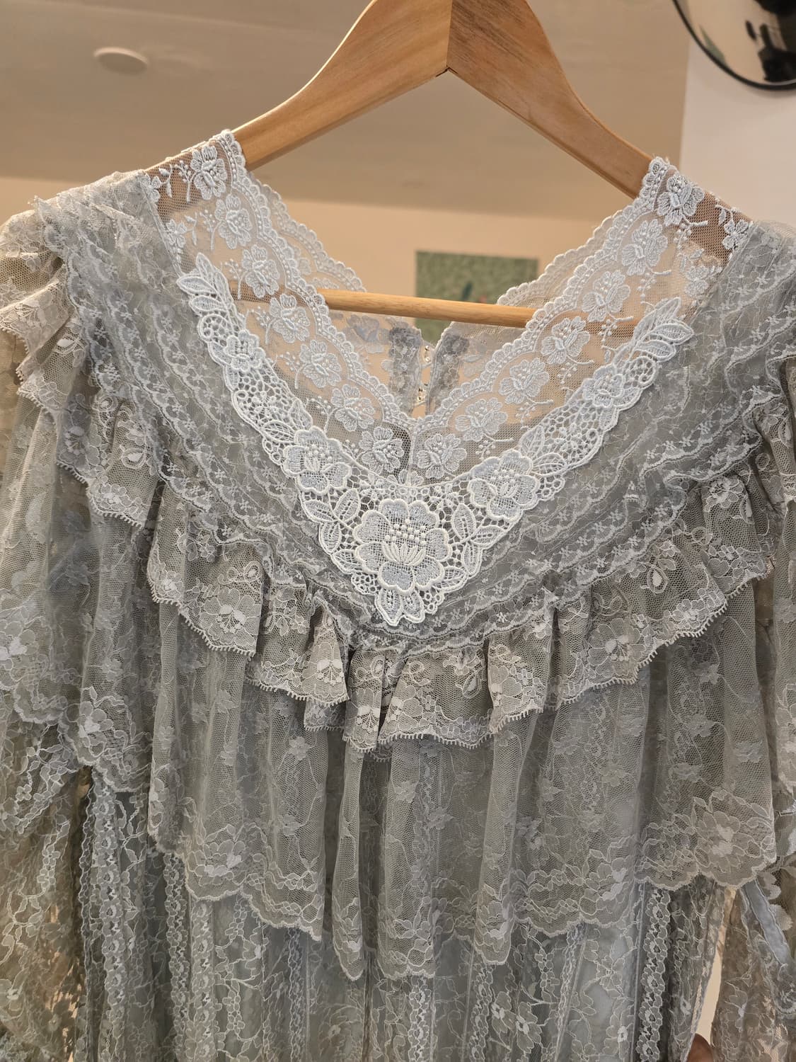 그레이 레이스 원피스 상품이미지9