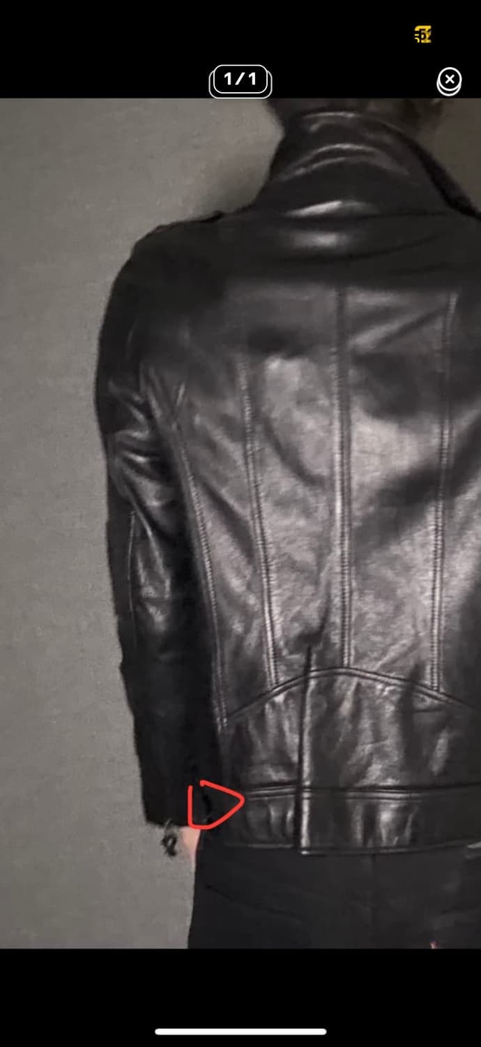 lamb skin black leather jacket 상품이미지7