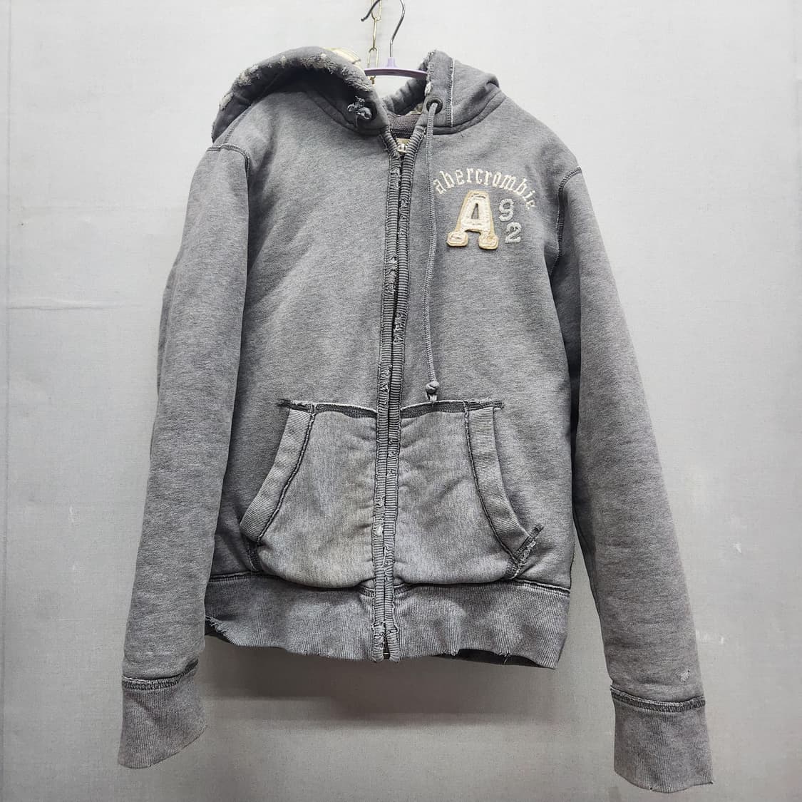 아베크롬비 로고자수 빈티지 후드집업 L(M) 상품이미지1