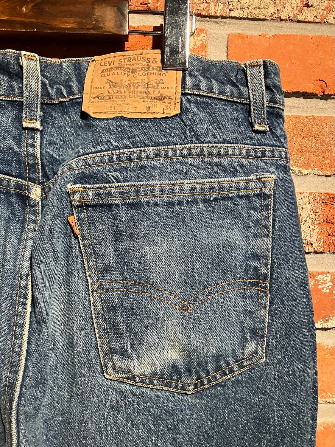 80s USA 빈티지 리바이스 517 오렌지탭 부츠컷 데님 팬츠 상품이미지6