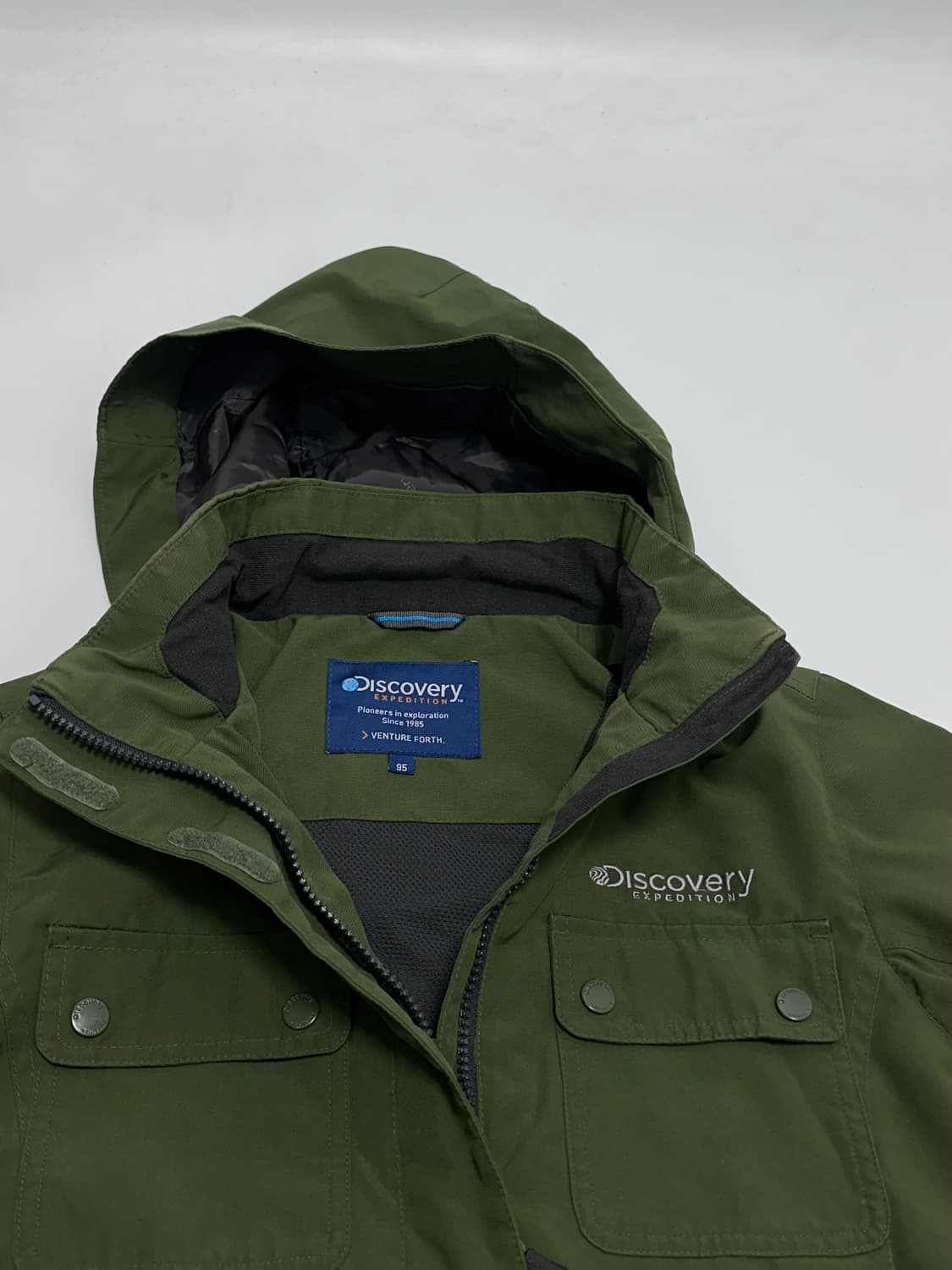 디스커버리 카키 포켓 바람막이 자켓 고프코어 상품이미지3