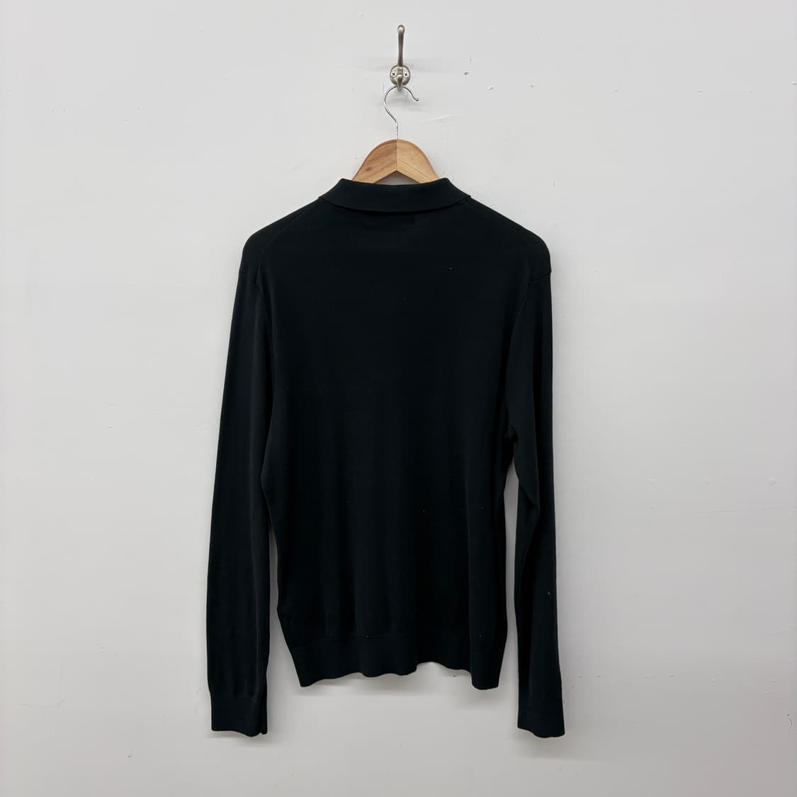 브룩스브라더스 블랙 긴팔 니트 폴로티 남성 L 상품이미지5