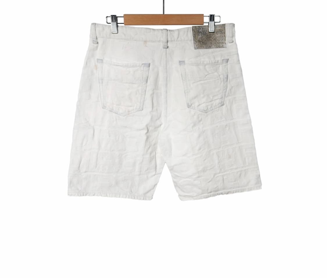 [34] 펜디 x 마크 제이콥스 남성 FF로고 쇼츠 반바지 화이트 상품이미지2