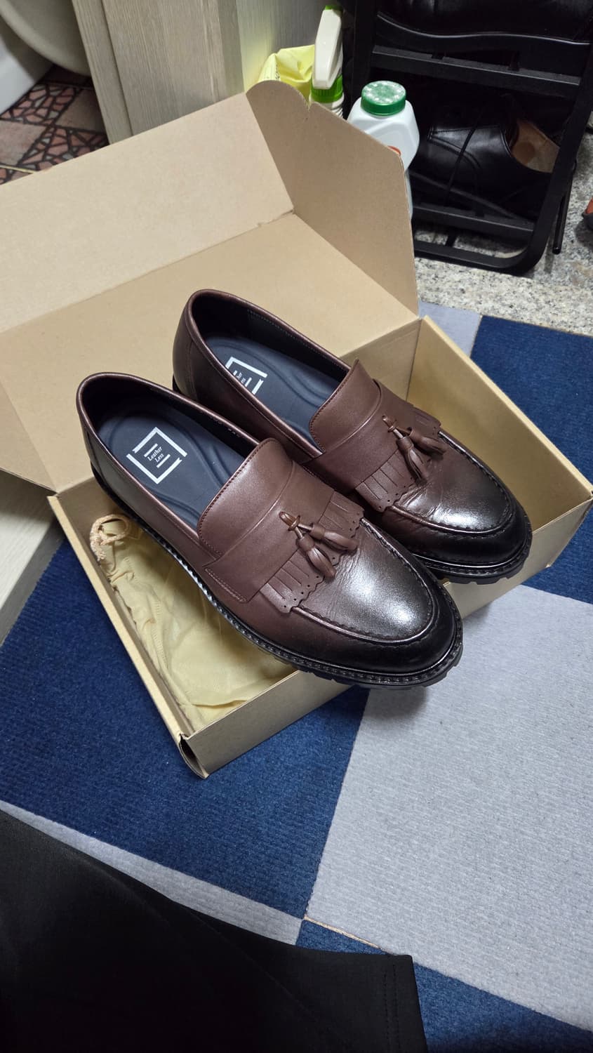 레더리스 워커솔 테슬 로퍼 다크브라운 260(반사이즈 다운) 상품이미지2