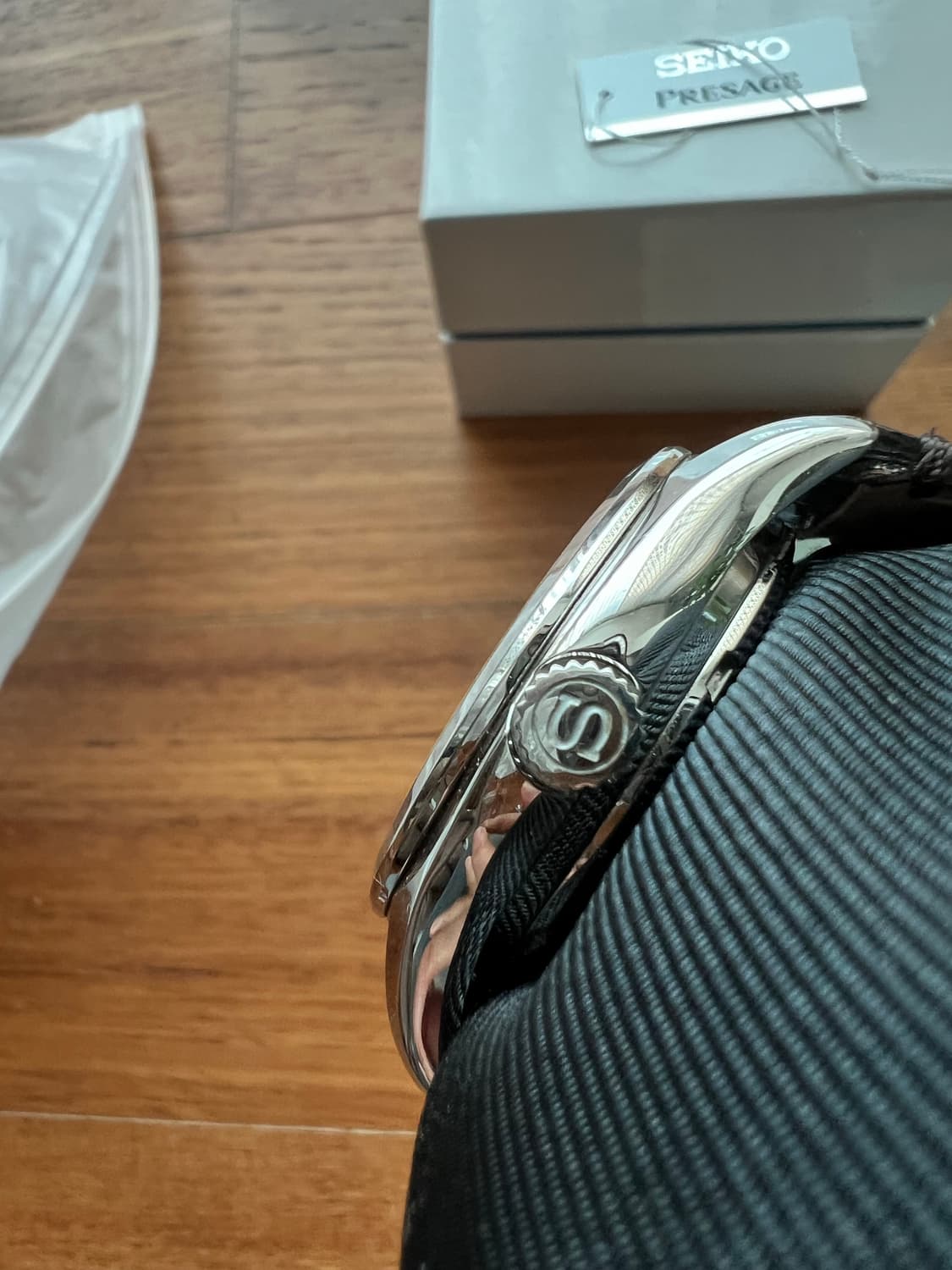 세이코 프레사지 오픈하트 오토매틱 38mm 아이보리판 ssa413j1 상품이미지5