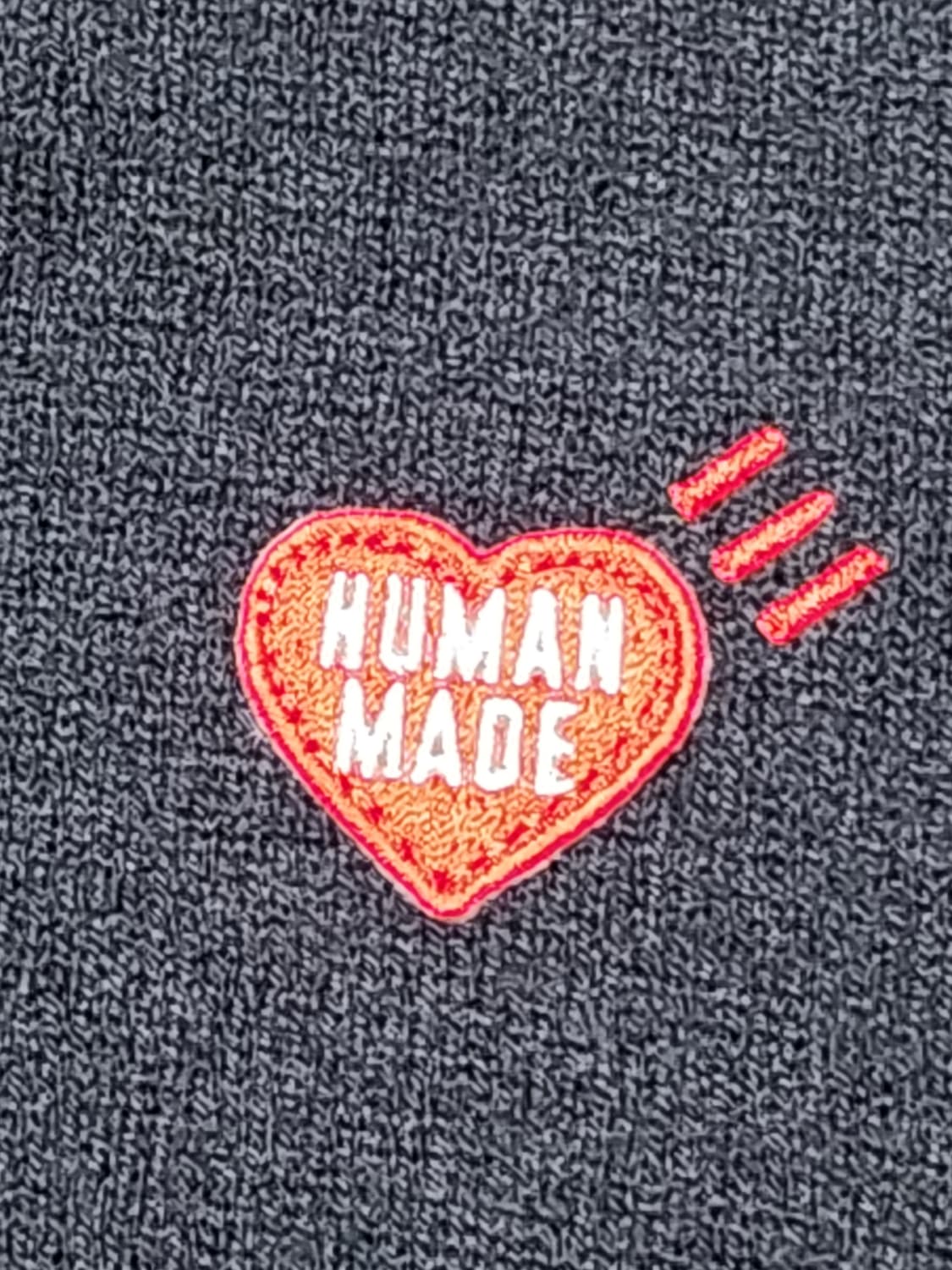 휴먼메이드 하트 뱃지 울 니트 카디건 블랙 상품이미지3