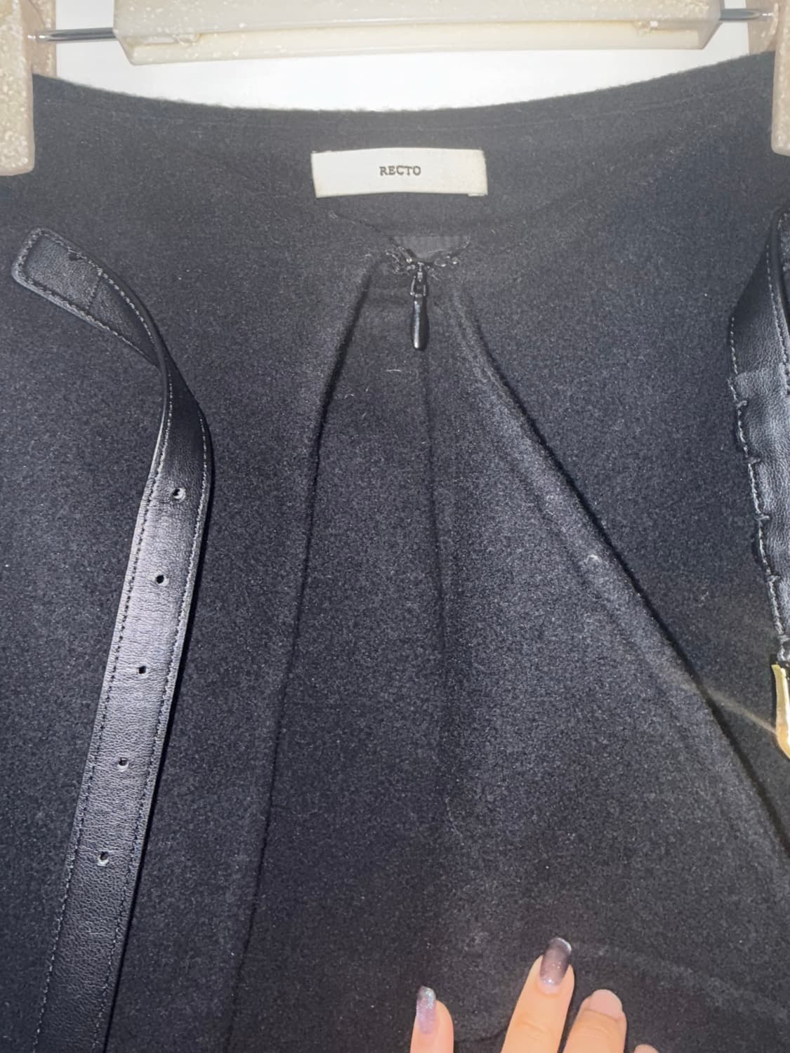 recto 렉토 케이프 울스커트 상품이미지2