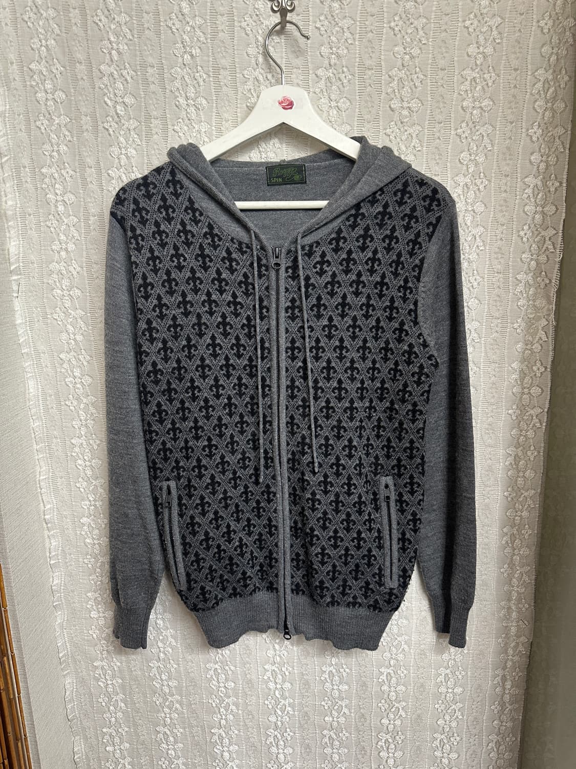 wool 100% 니트 후드집업 상품이미지1