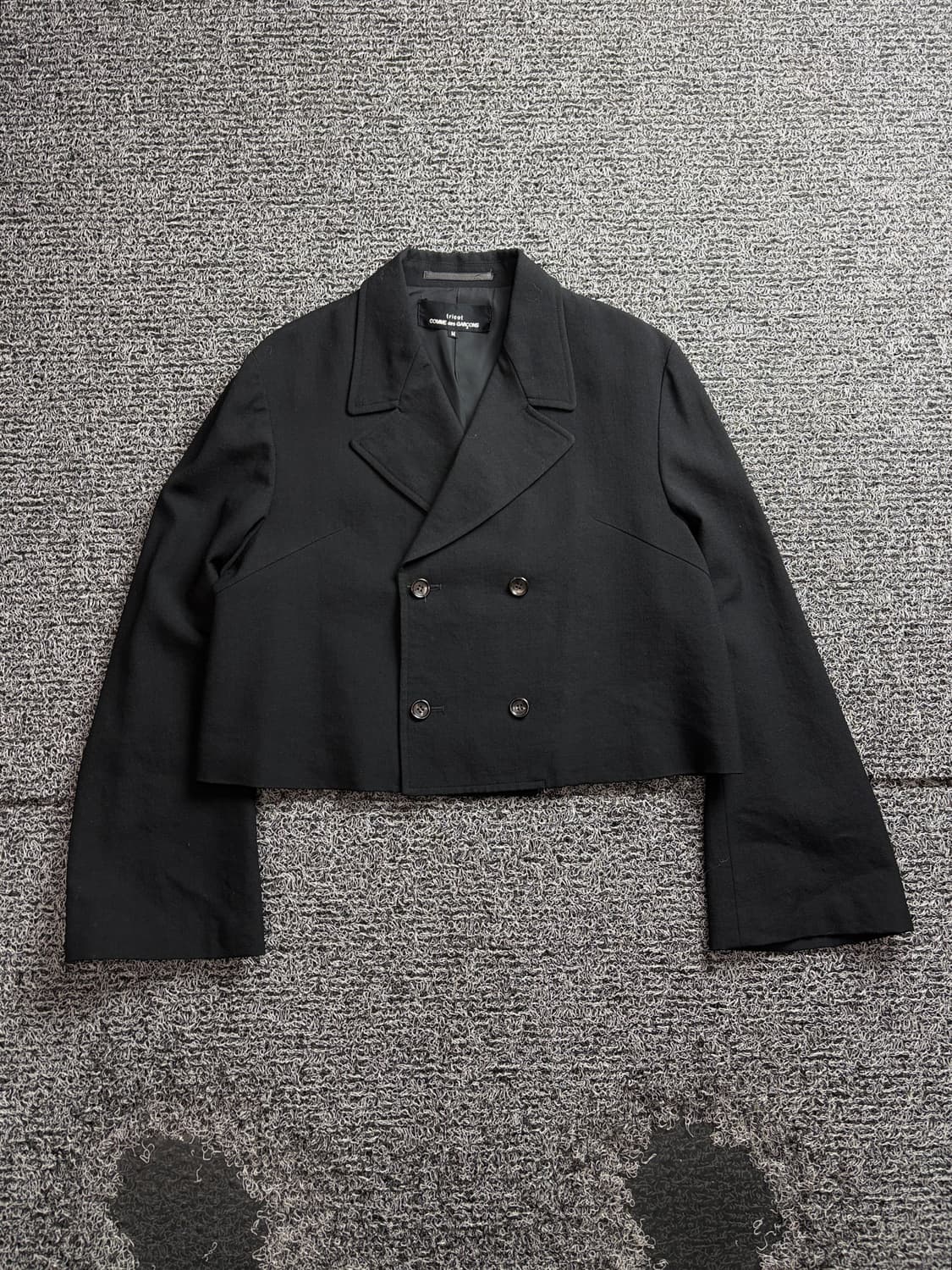 꼼데가르송 트리콧 블랙 크롭 더블 자켓 3653  상품이미지2