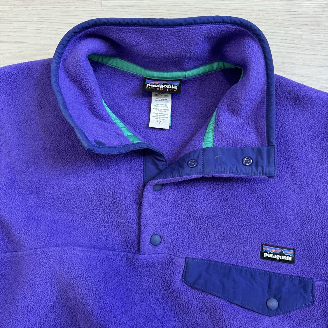 10FW 파타고니아 신칠라 스냅-T 퍼플/네이비 상품이미지3