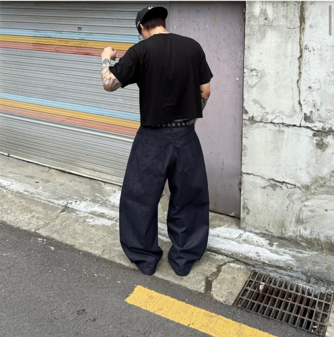 와이드 논페이드 데님 상품이미지2