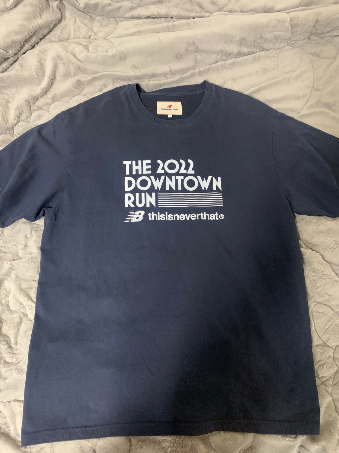 뉴발 디네댓 콜라보 네이비 반팔티 (L) 상품이미지1