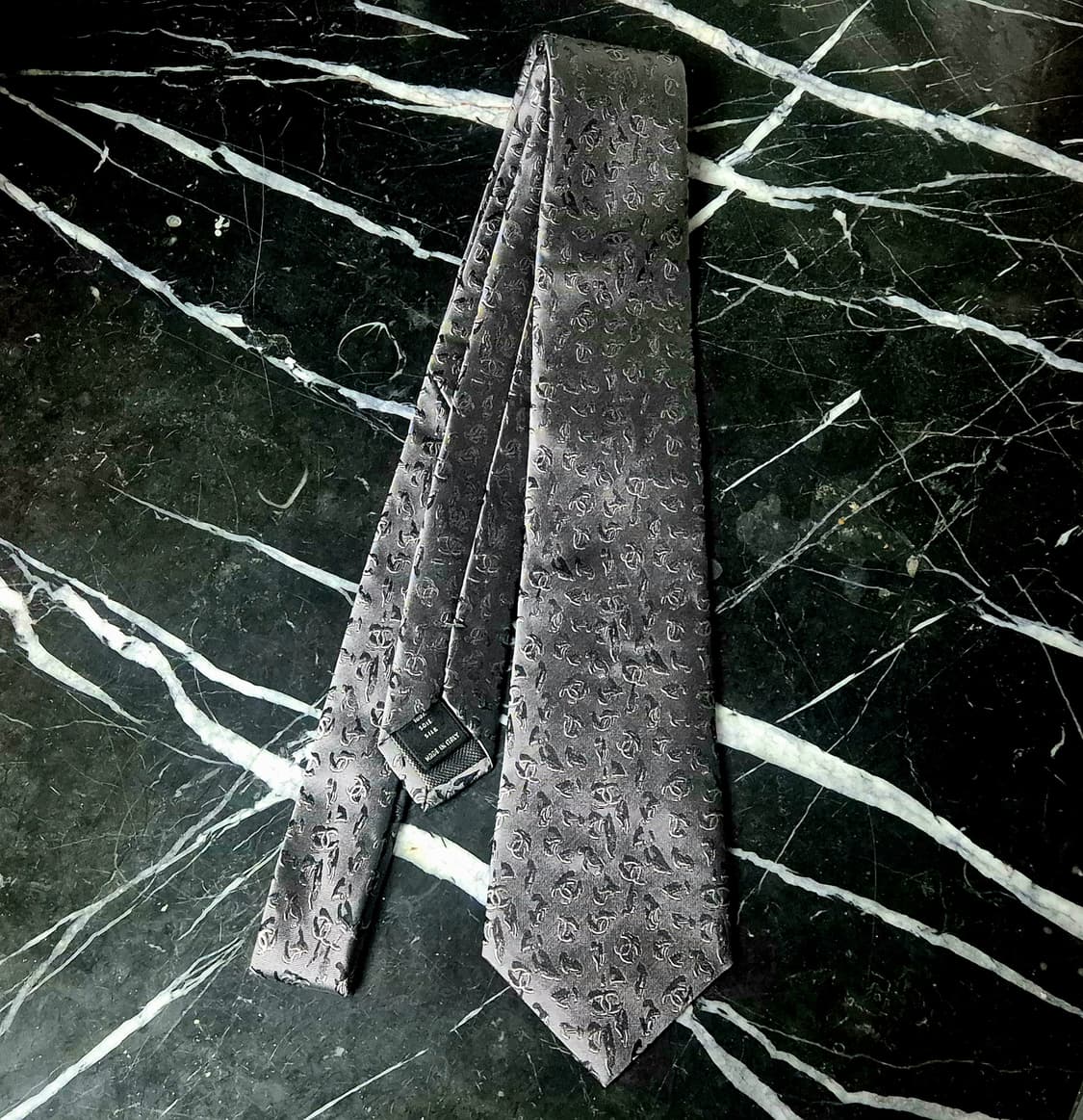 샤넬 타이 넥타이 그레이 상품이미지2