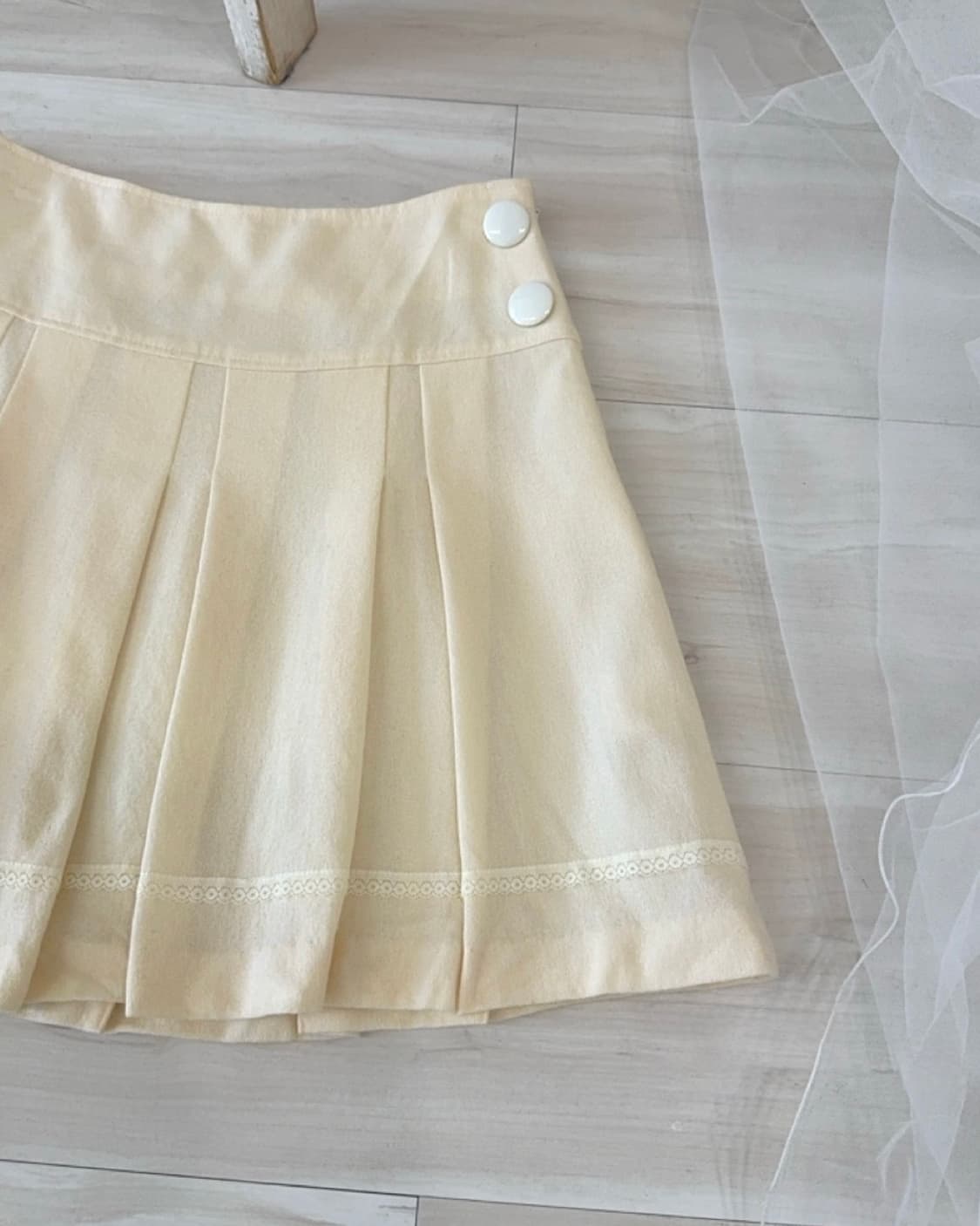 Butter ivory wool skirt 상품이미지2