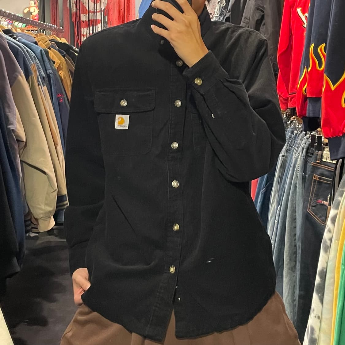 [IM] carhartt 칼하트 블랙 코듀로이 긴팔셔츠 상품이미지2
