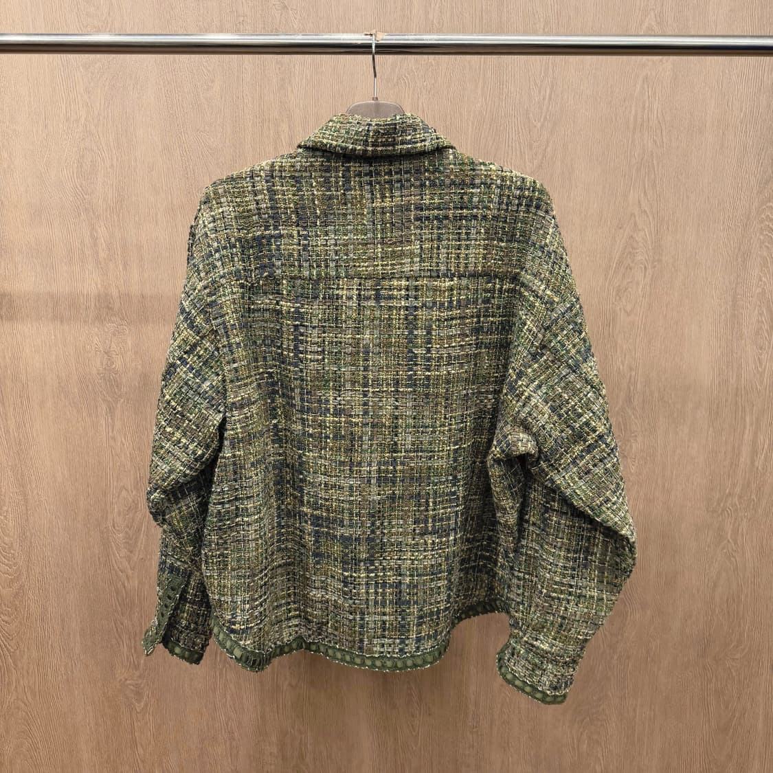 레디메이드 트위드 자켓 플랩 포켓 쥬얼 버튼 디테일 그린 상품이미지3