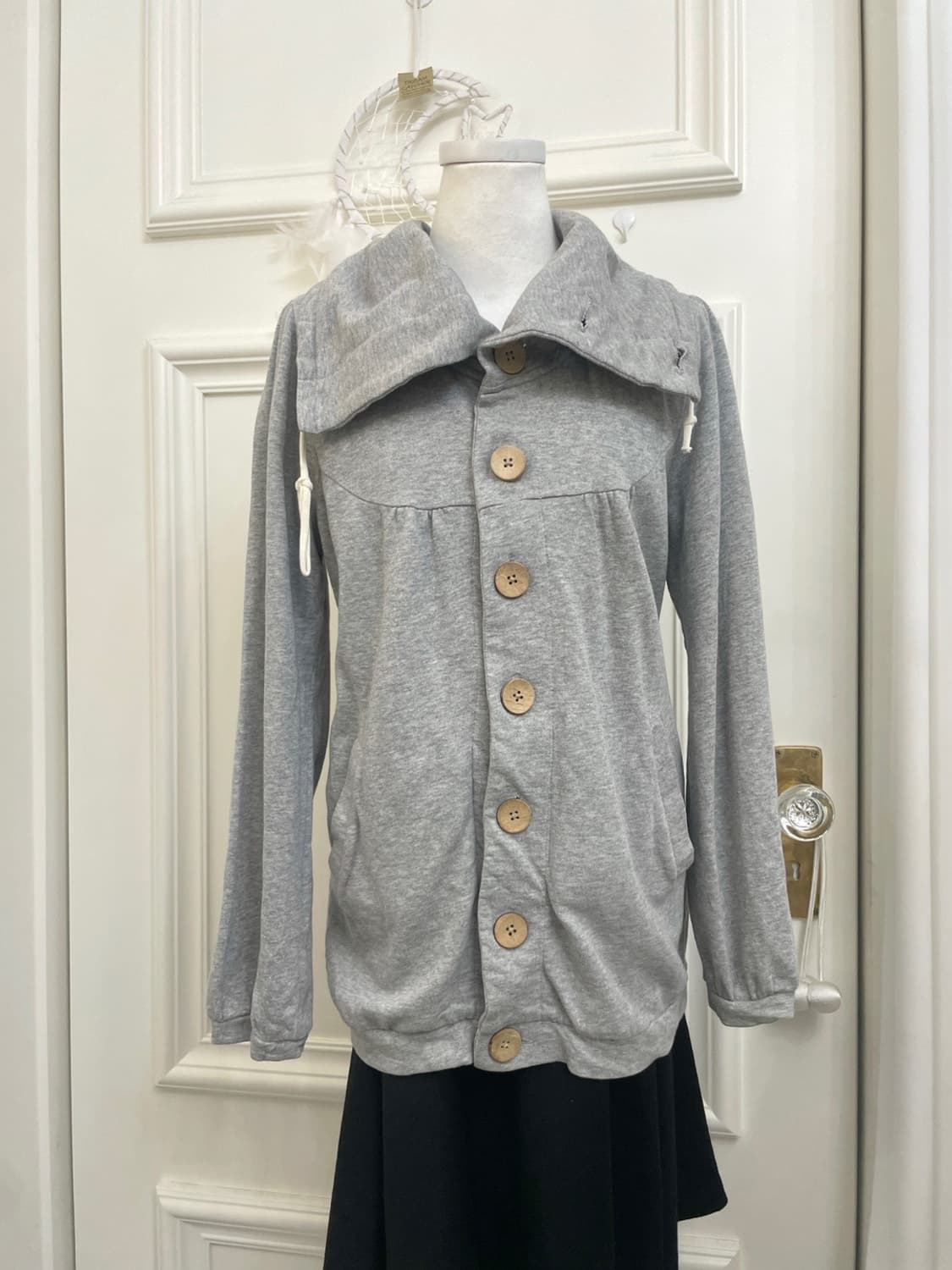 gray cotton mori pocket losse collar car 상품이미지6