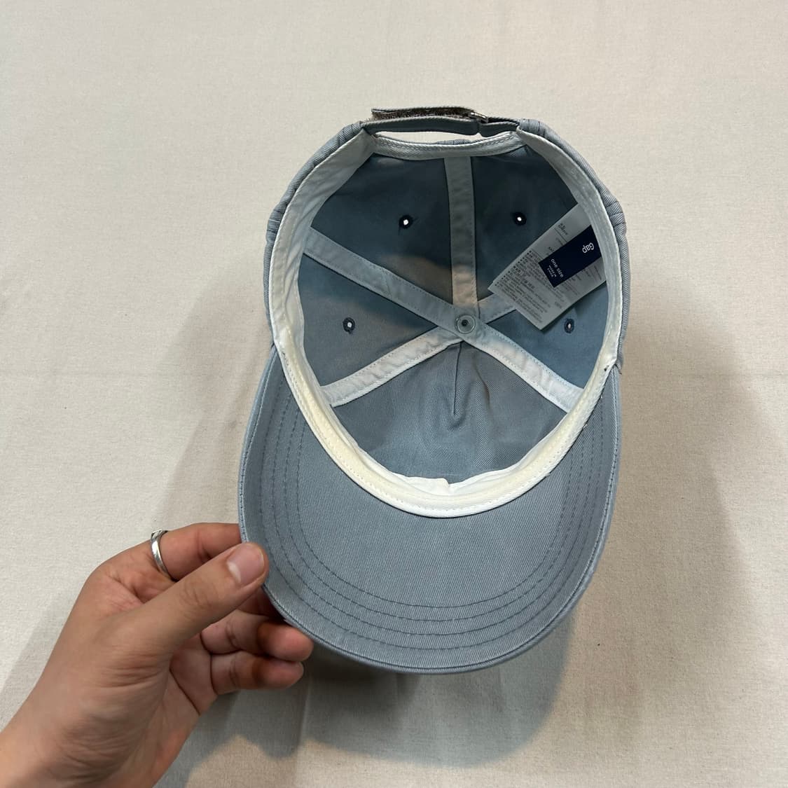 Free) 갭 GAP 볼캡 모자 하늘색 상품이미지7