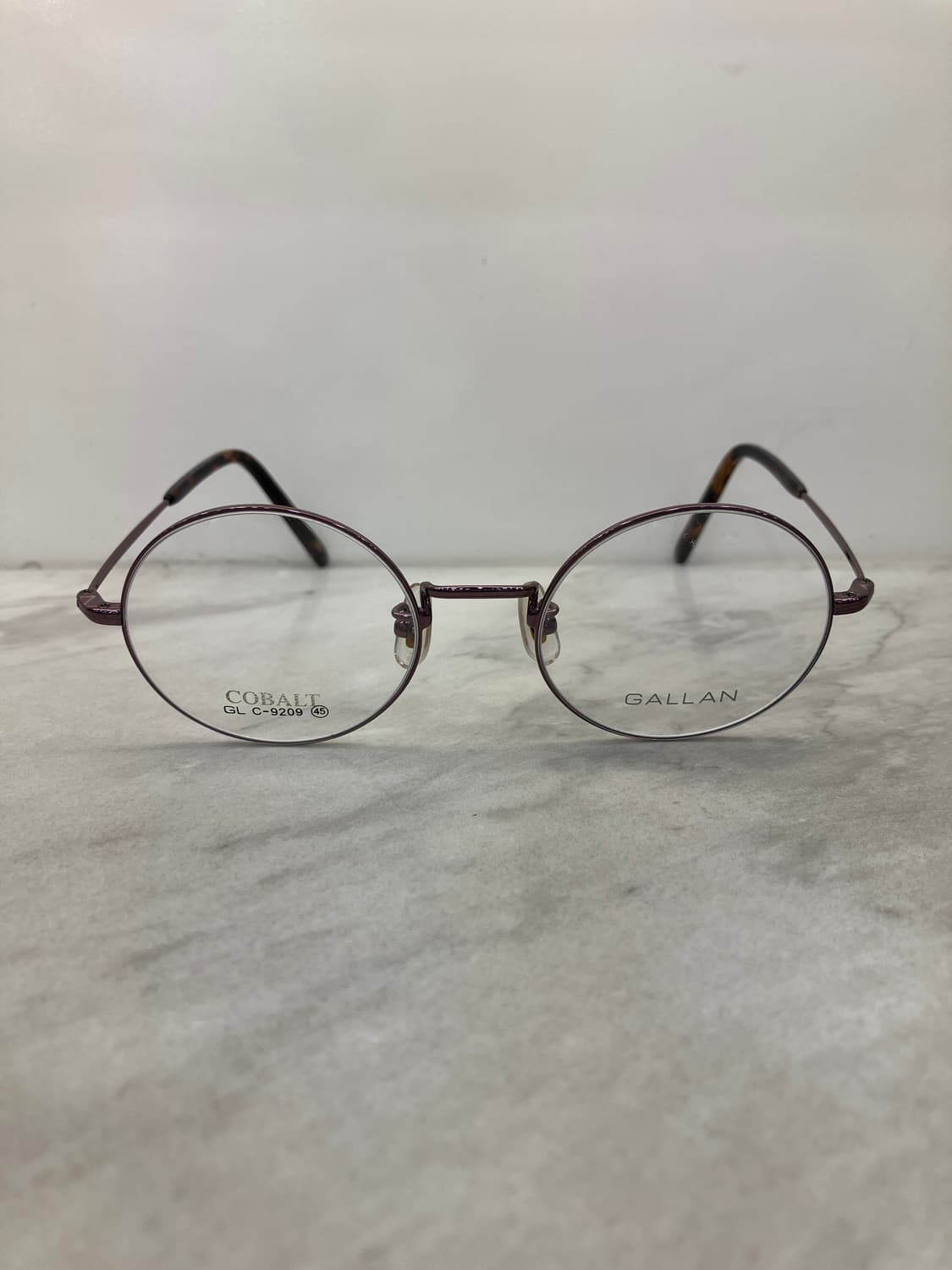 B38 갤랑 GALLAN 유광 퍼플 라운드 메탈테 안경 상품이미지6