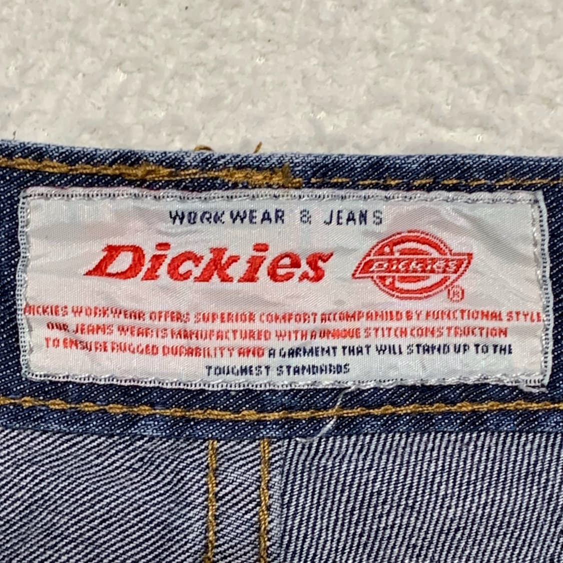 [표기 34, 실측 37] 디키즈 와이드 스트레이트핏 데님팬츠 상품이미지5