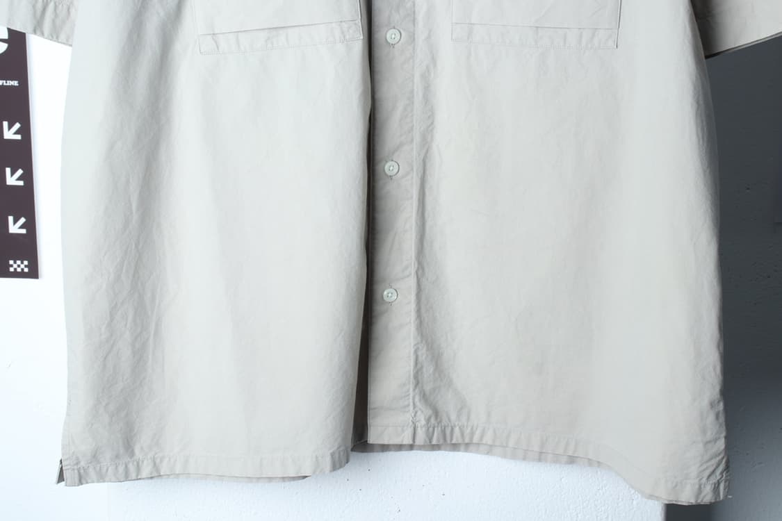 (L-XL) 에스피오나지 반팔 카라 티셔츠 셔츠 남방 베이지-H32855 상품이미지4