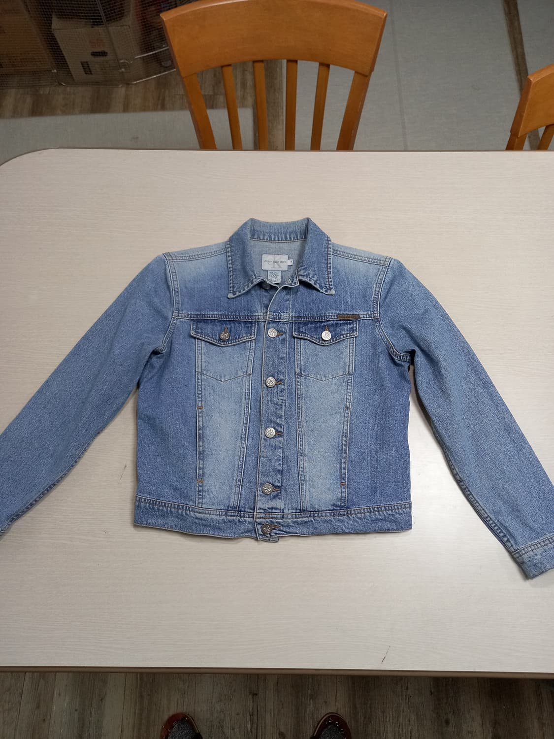 S85 Calvin Klein Turkey 워싱 데님자켓 연청 S-211 상품이미지1