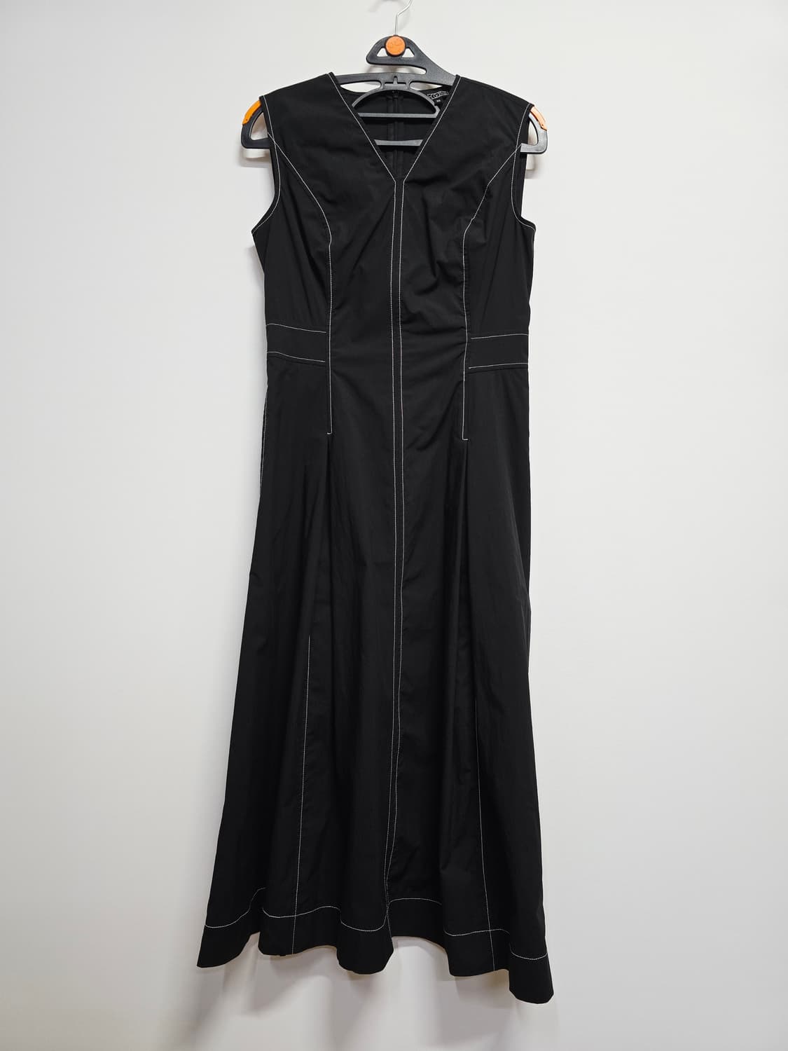 에고이스트 블랙 롱 원피스 스티치 포인트55 상품이미지1