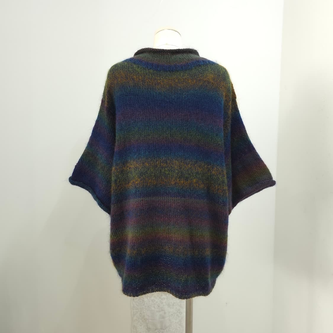 모헤어 그라데이션 레이어드 빅사이즈 5부 니트 상품이미지2