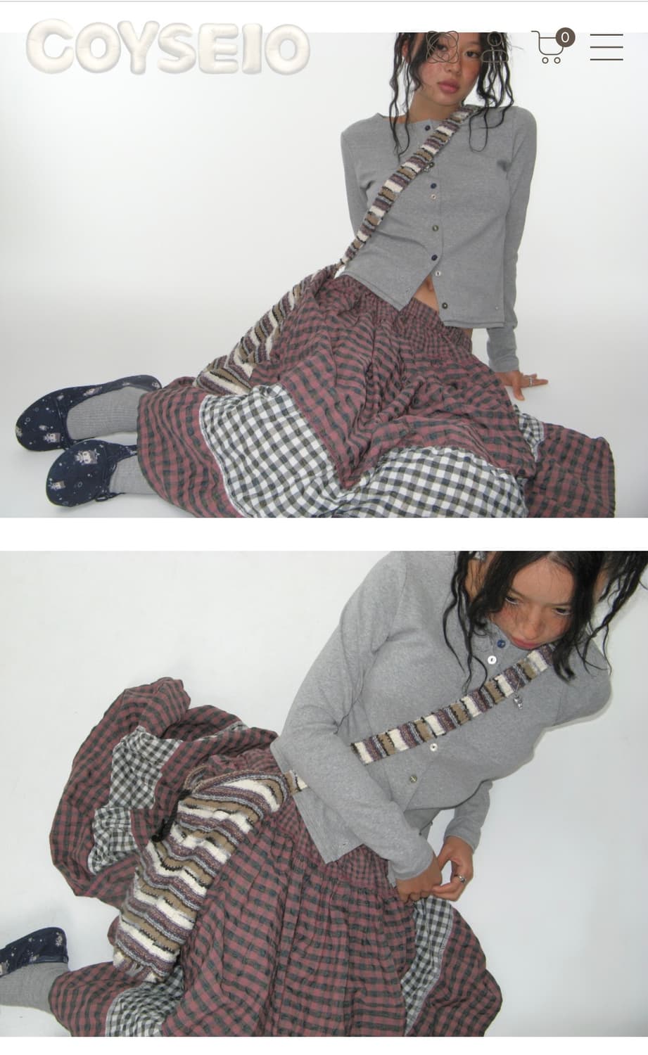 Coyseio Raw edge cardigan melange grey 상품이미지3