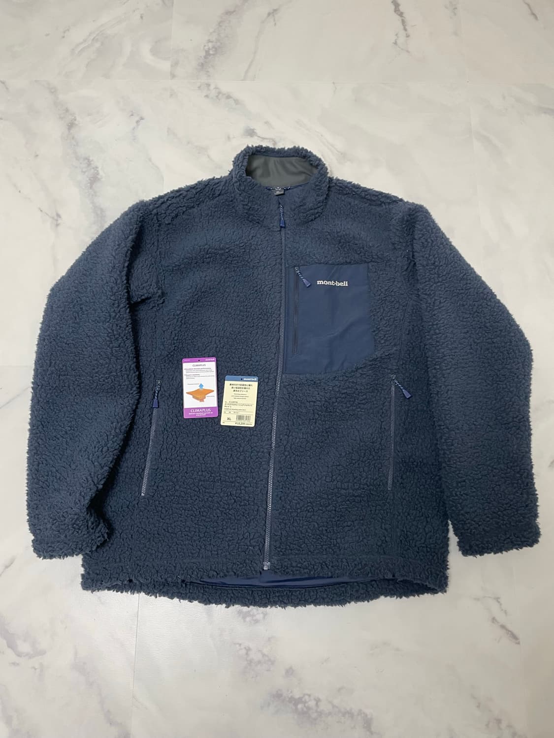 [XL]몽벨 클리마플러스 셔링 플리스 자켓 네이비 후리스 플리스 상품이미지2