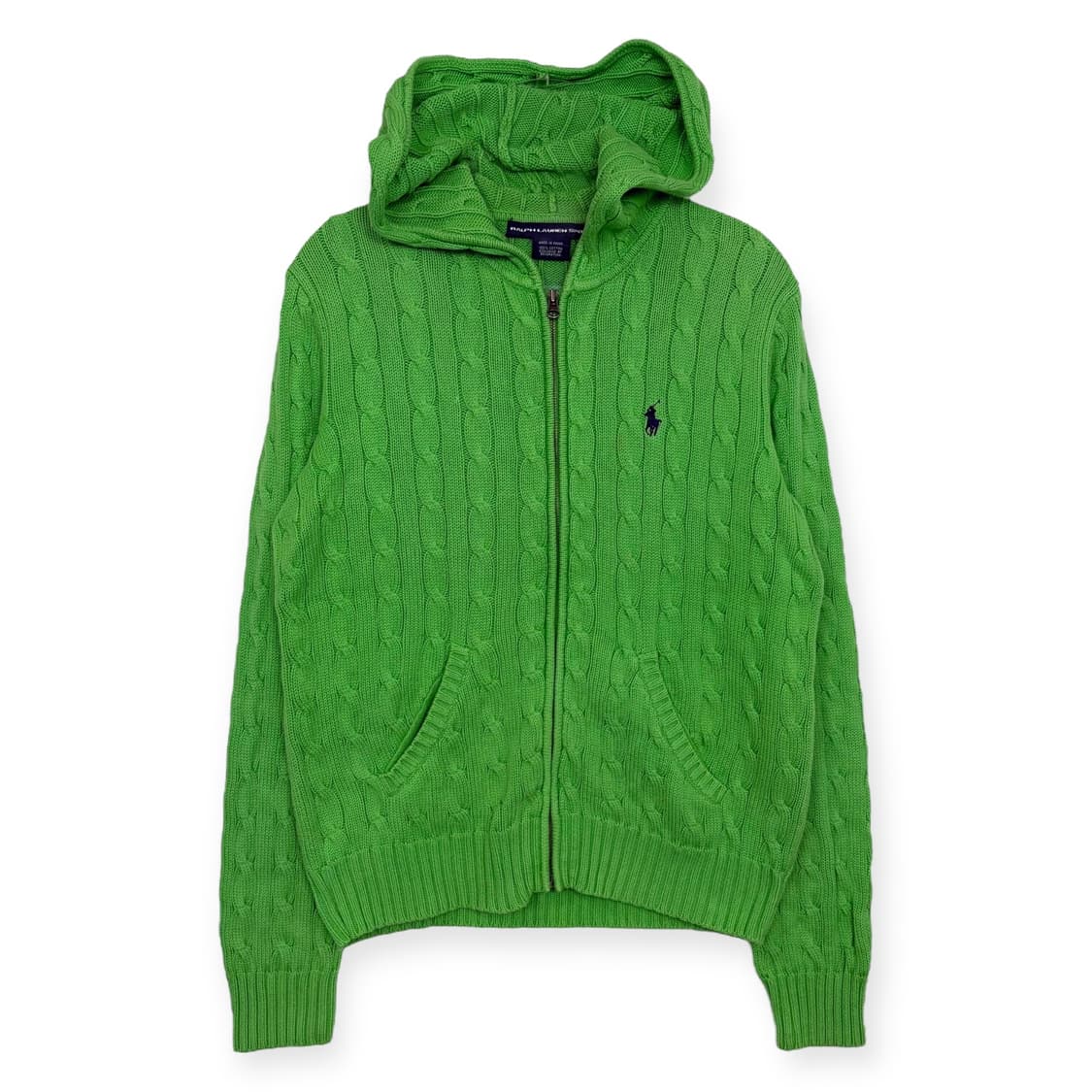 폴로 랄프로렌 꽈배기 니트 후드 집업 상품이미지1