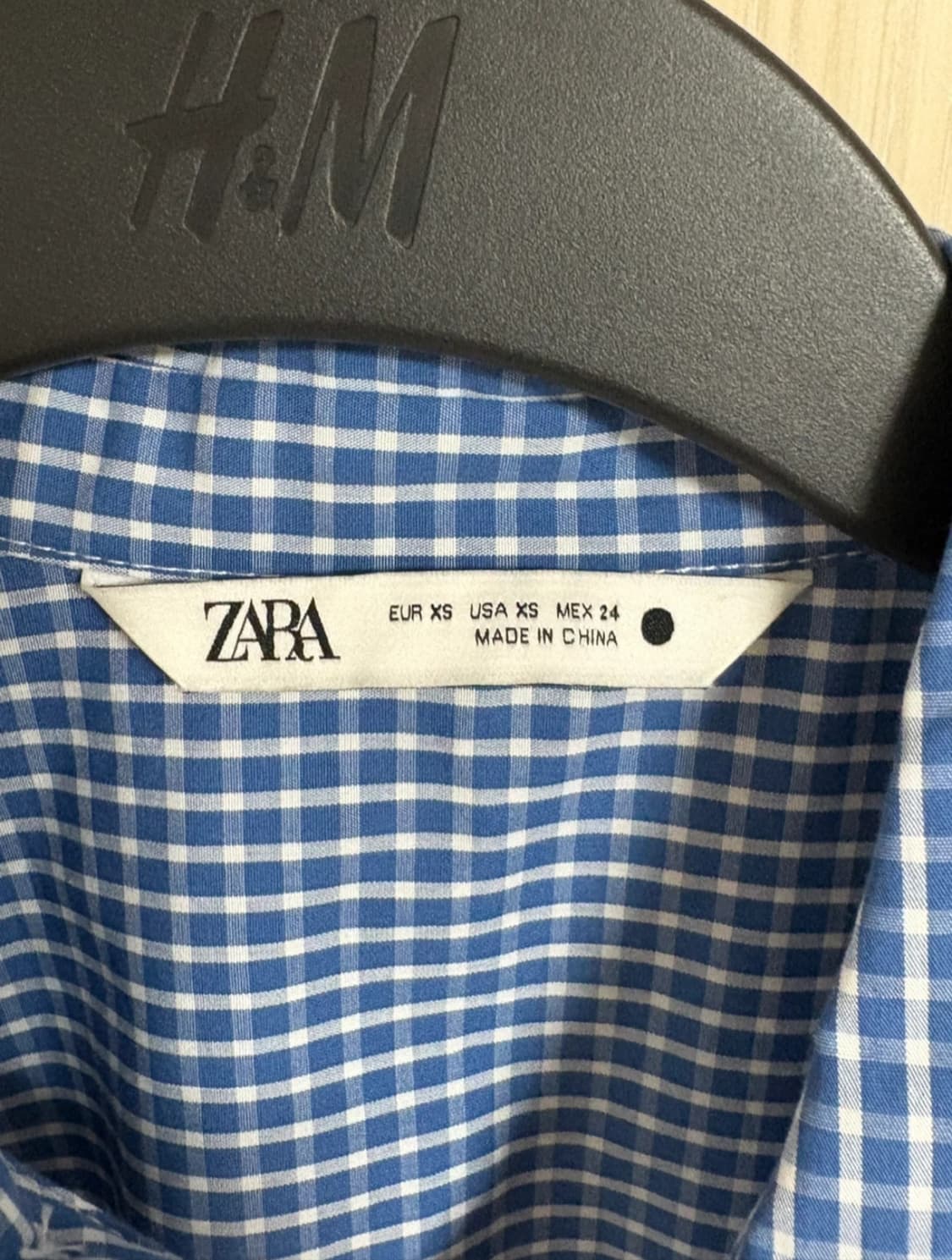 ZARA 자라 ZW 컬레션 깅엄 체크 셔츠 상품이미지3